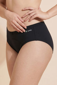 Lavos Anti Microbial Medium Rise Full Coverage Hipster Period Panty (Pack of 2) - Black Lavender — thumbnail 3